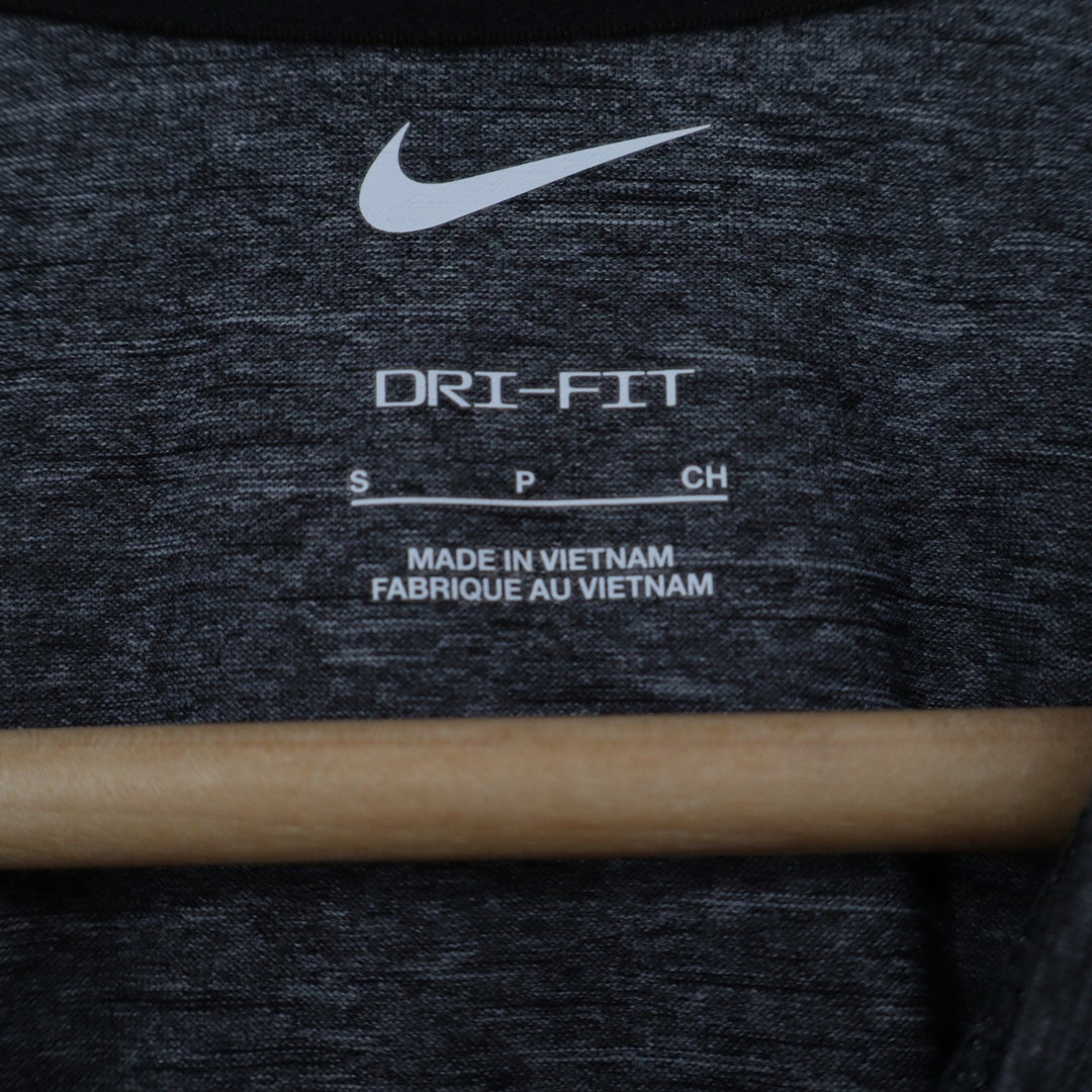 Nike Swim Mens Dri-FIT Heathered Charcoal Grey Rash Guard Training Tee Size S