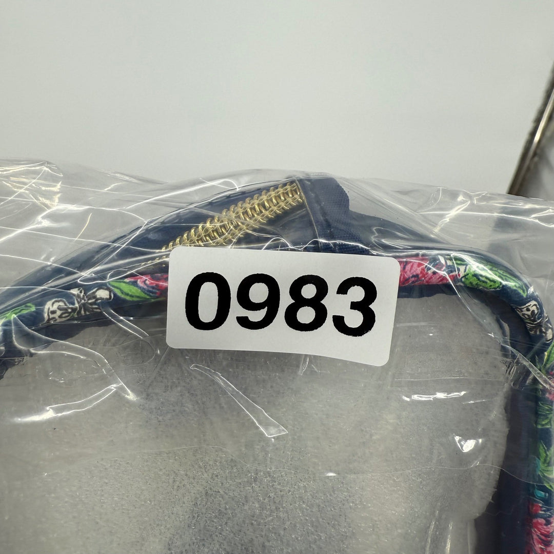 Lilly Pulitzer Clear Belt Bag Pouch Floral Trim Gold Logo & Strap