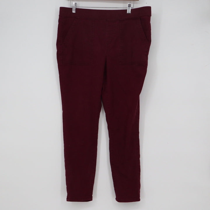 No Boundaries Burgundy Pull On Jeggings XL 15-17 Maroon Elastic Waist Pants