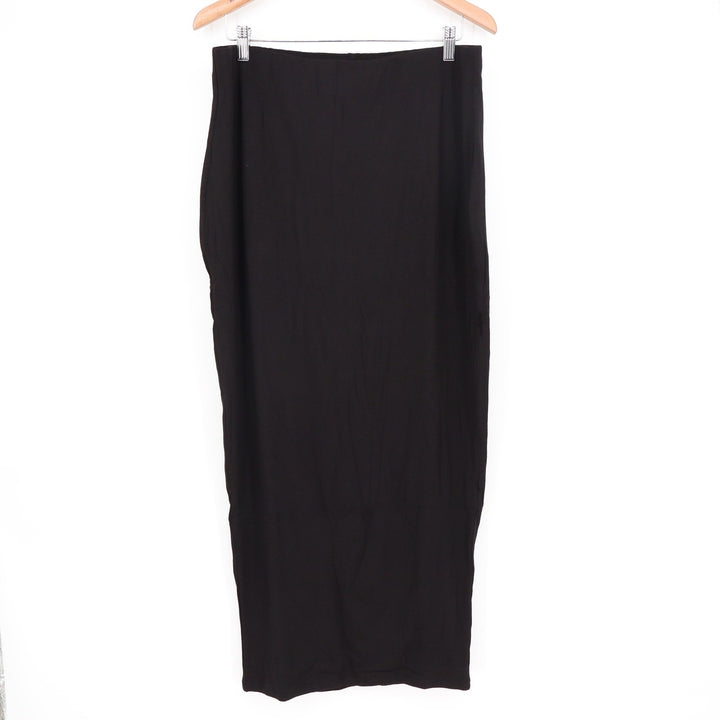 Naked Wardrobe Womens Black Maxi Skirt Bodycon Plus Size 3X NW-S0044X Stretch