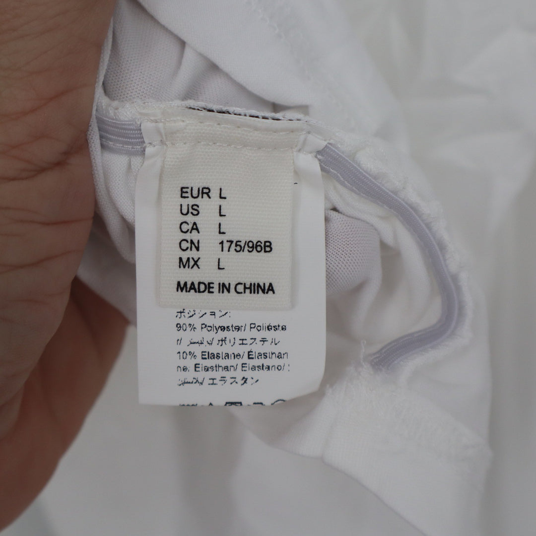SHEIN White Draped Cowl Neck Tie Front Long Sleeve Top sz L