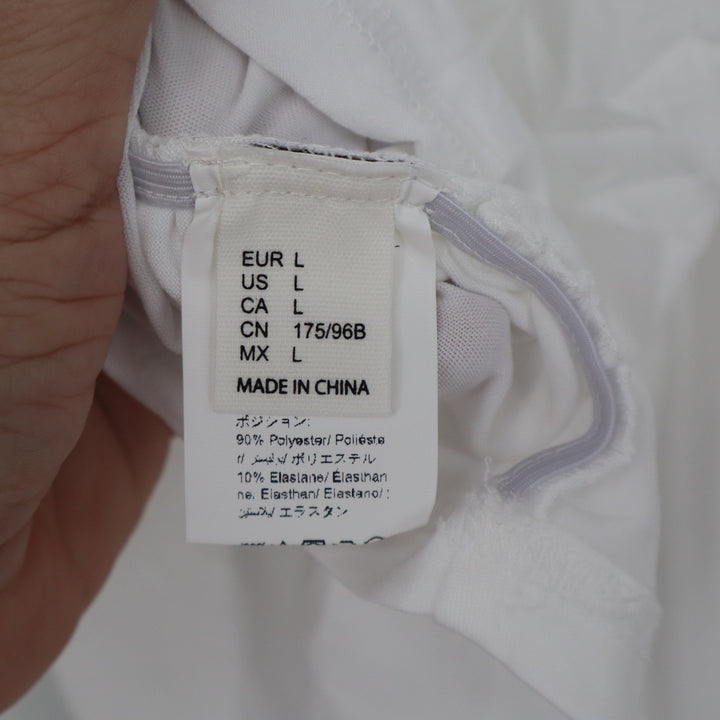 SHEIN White Draped Cowl Neck Tie Front Long Sleeve Top sz L