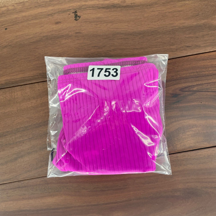 Lulus High Waisted Bikini Bottoms Fuchsia Pink Size S