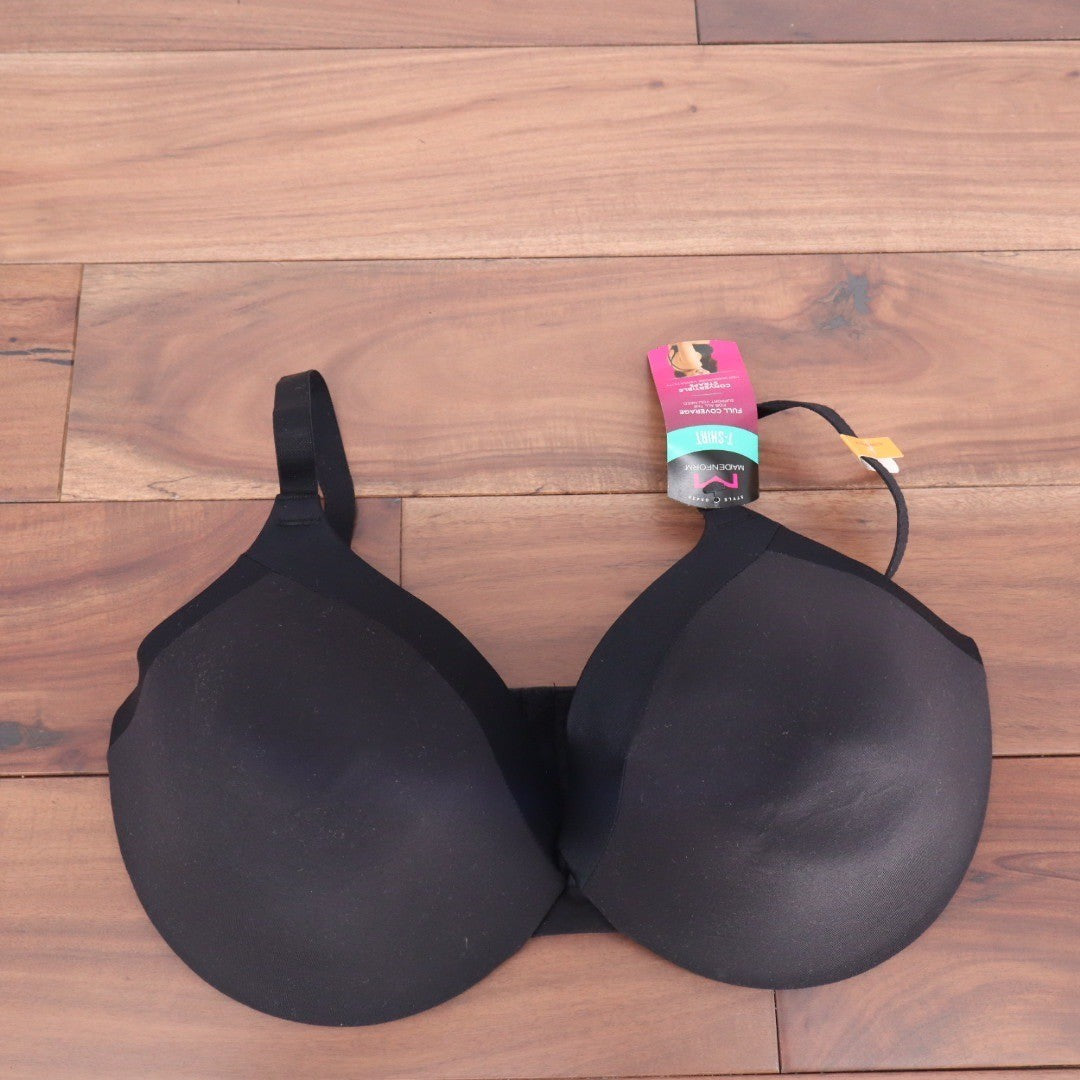 Maidenform Comfort Devotion Black T-Shirt Bra Full Coverage 09436 38DD