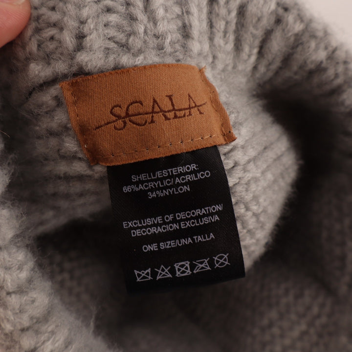 Scala Newsboy Cap Womens One Size Heather Gray Tight Knit Winter Warm Wear