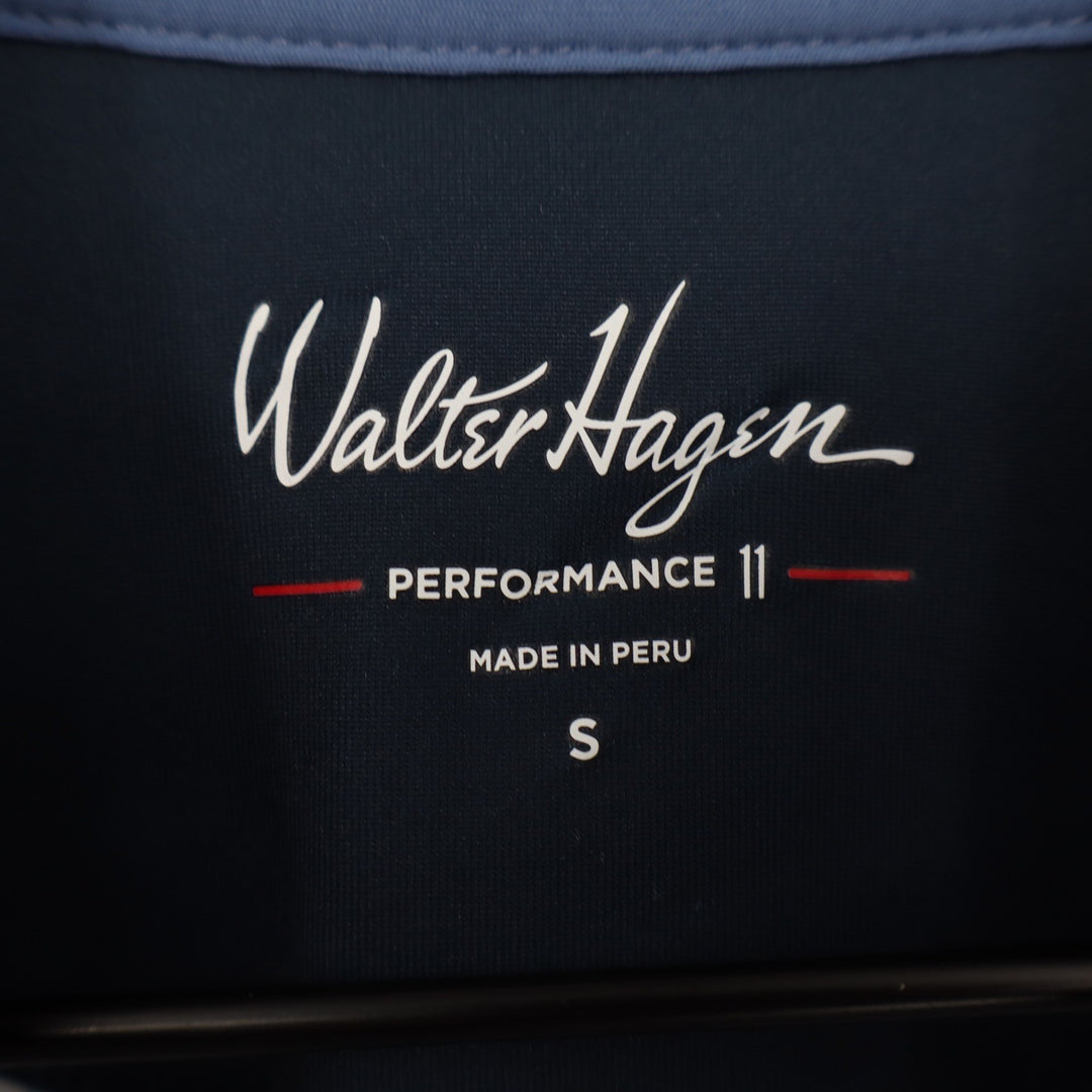 Walter Hagen Mens Performance 11 Bloody Mary Golf Polo Shirt White Navy Small