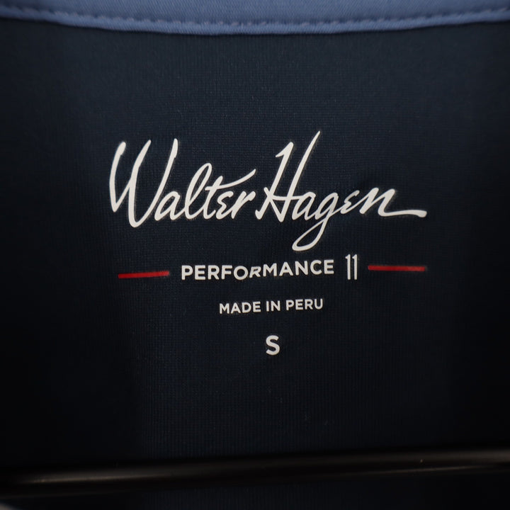 Walter Hagen Mens Performance 11 Bloody Mary Golf Polo Shirt White Navy Small