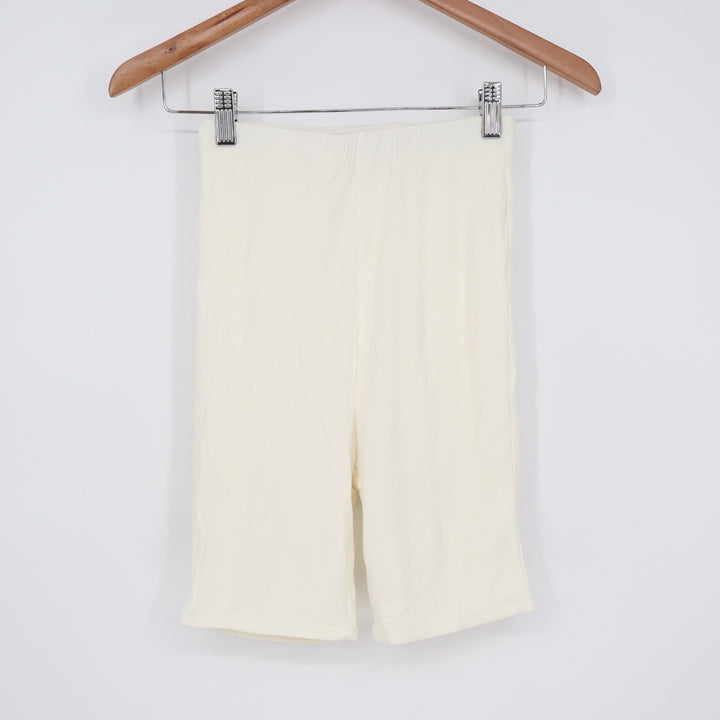 Naked Wardrobe Baby Mama Cream Biker Shorts Women's Small