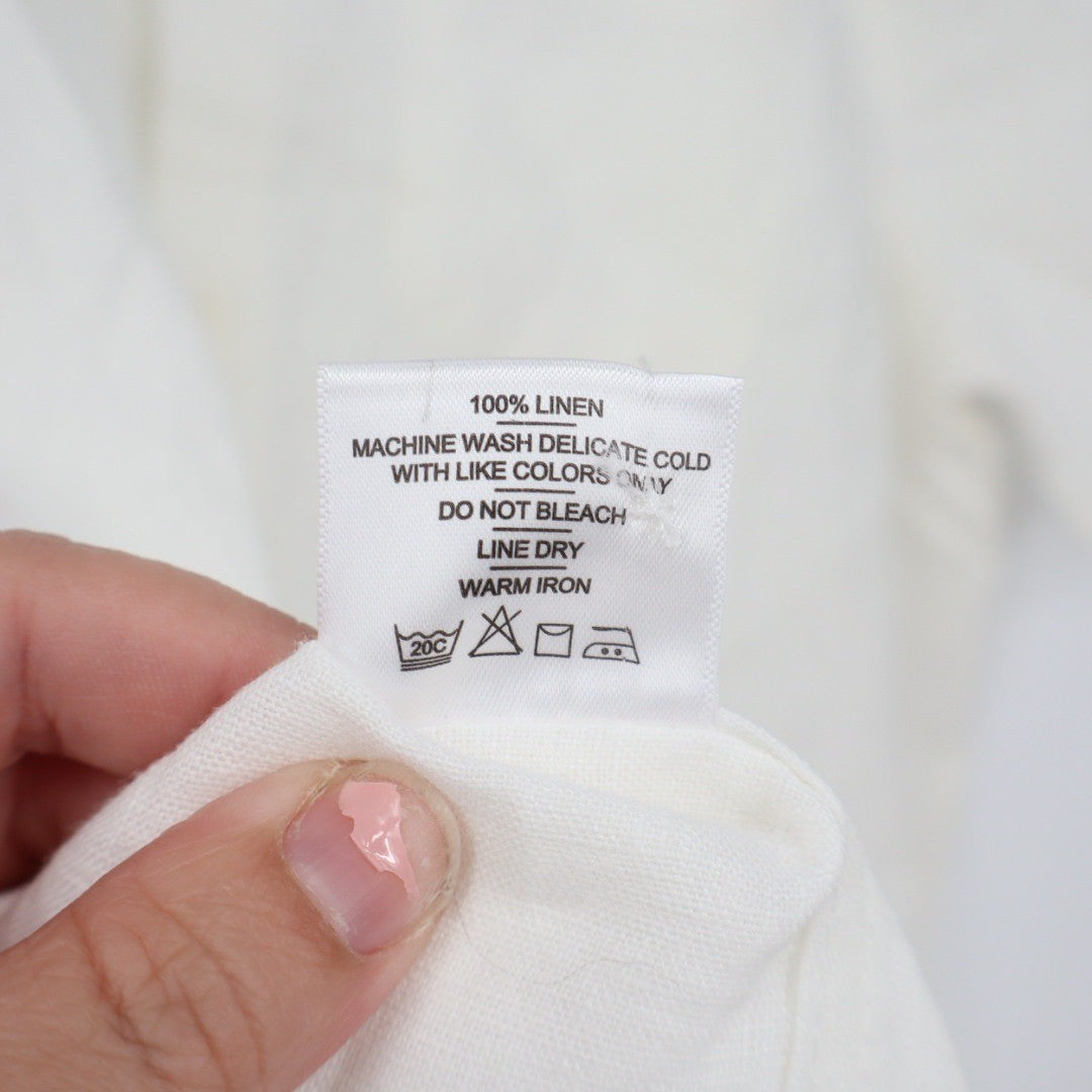 American Giant Men's Resort Shirt Linen Size L Made In USA