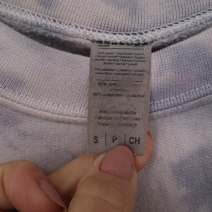 Gildan Tie Dye Sweatshirt Small Purple Grey Embroidered Cian Crewneck Pullover