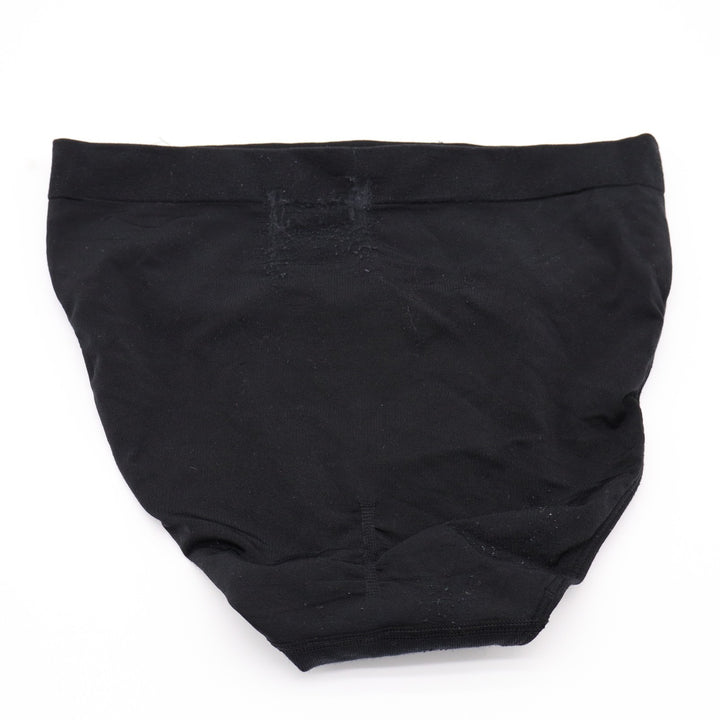 Wacoal B Smooth Seamless Hi Cut Brief Panty Womens 6-Medium Black Nylon Stretch