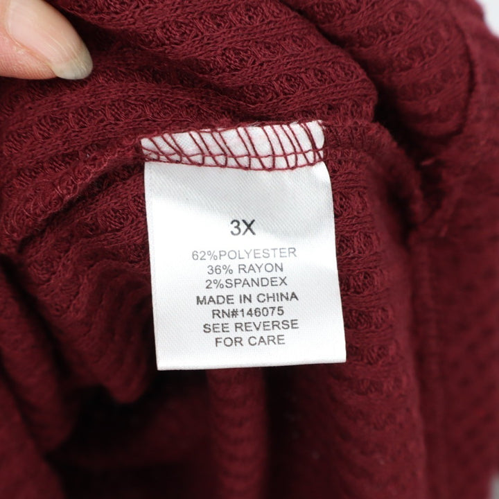 Sweet Romeo Sweater Womens 3X Burgundy Knit Stretch Boat Neck Raglan Sleeve
