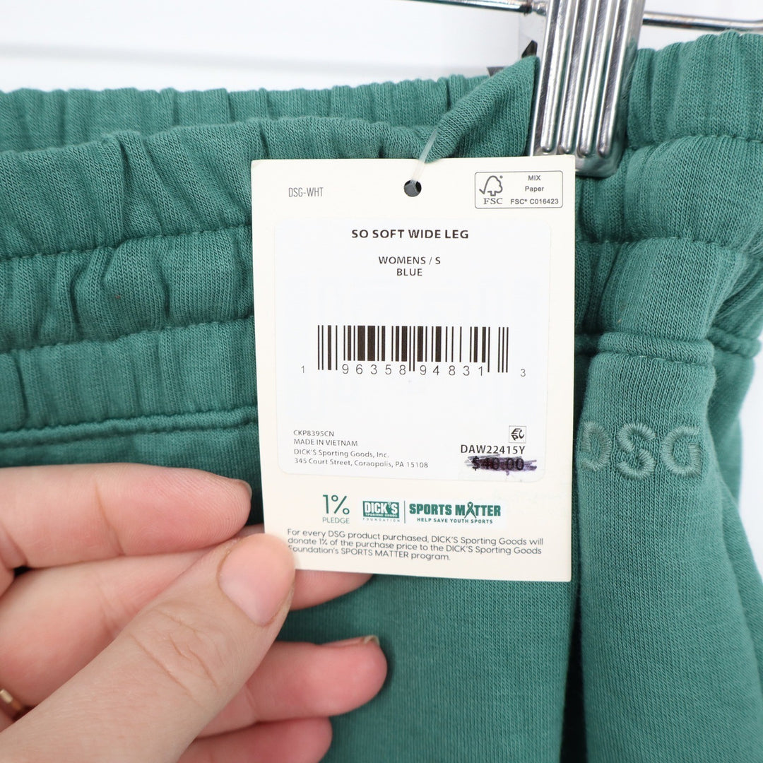 DSG So Soft Wide Leg Sweatpants Teal Green High Rise Lounge Pants Womens S NEW