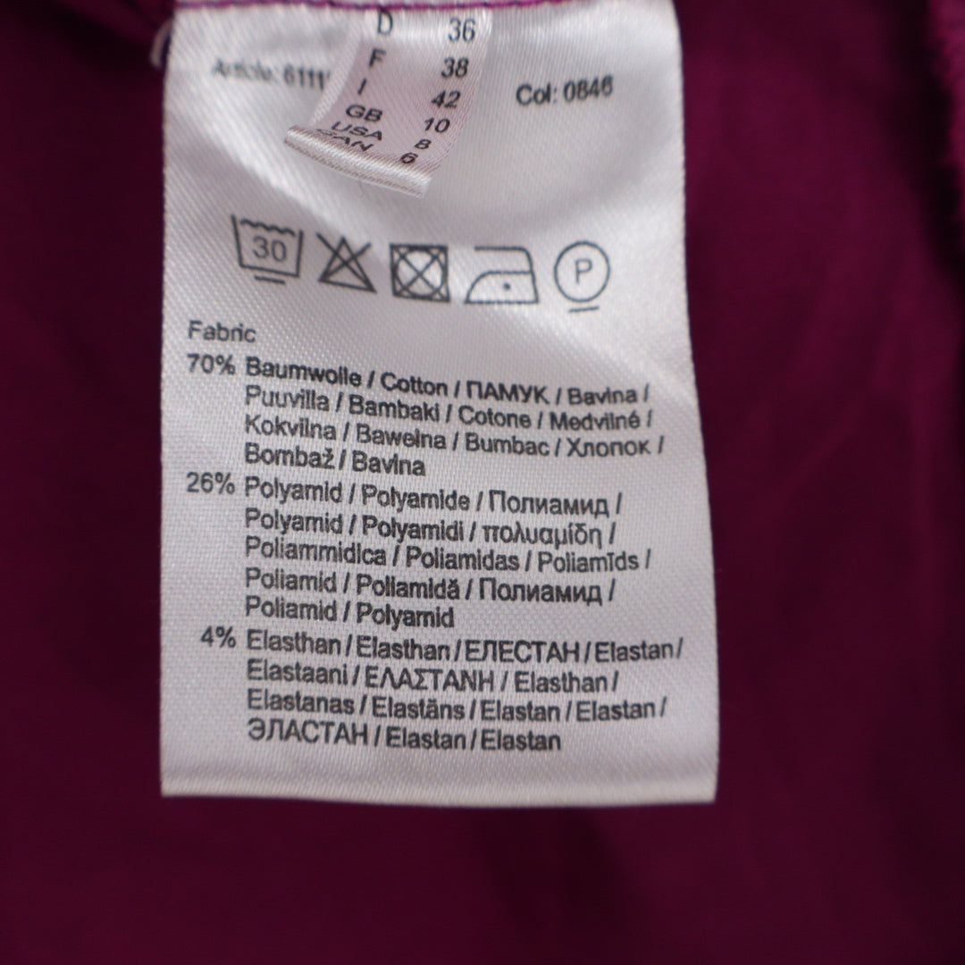 More & More Magenta Cotton Blend Button Down Tailored Shirt Size 36 / US 6