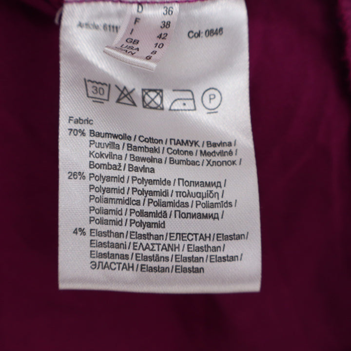 More & More Magenta Cotton Blend Button Down Tailored Shirt Size 36 / US 6