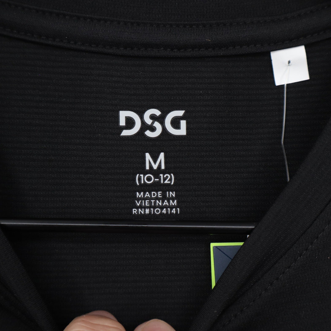 DSG Boys Movement Tee Pure Black Short Sleeve Athletic Shirt Size M 10-12