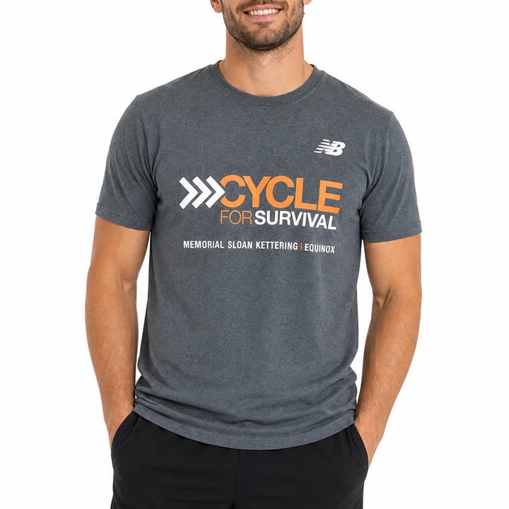 New Balance Cycle for Survival MSK Equinox Graphic T-Shirt Charcoal Grey Small