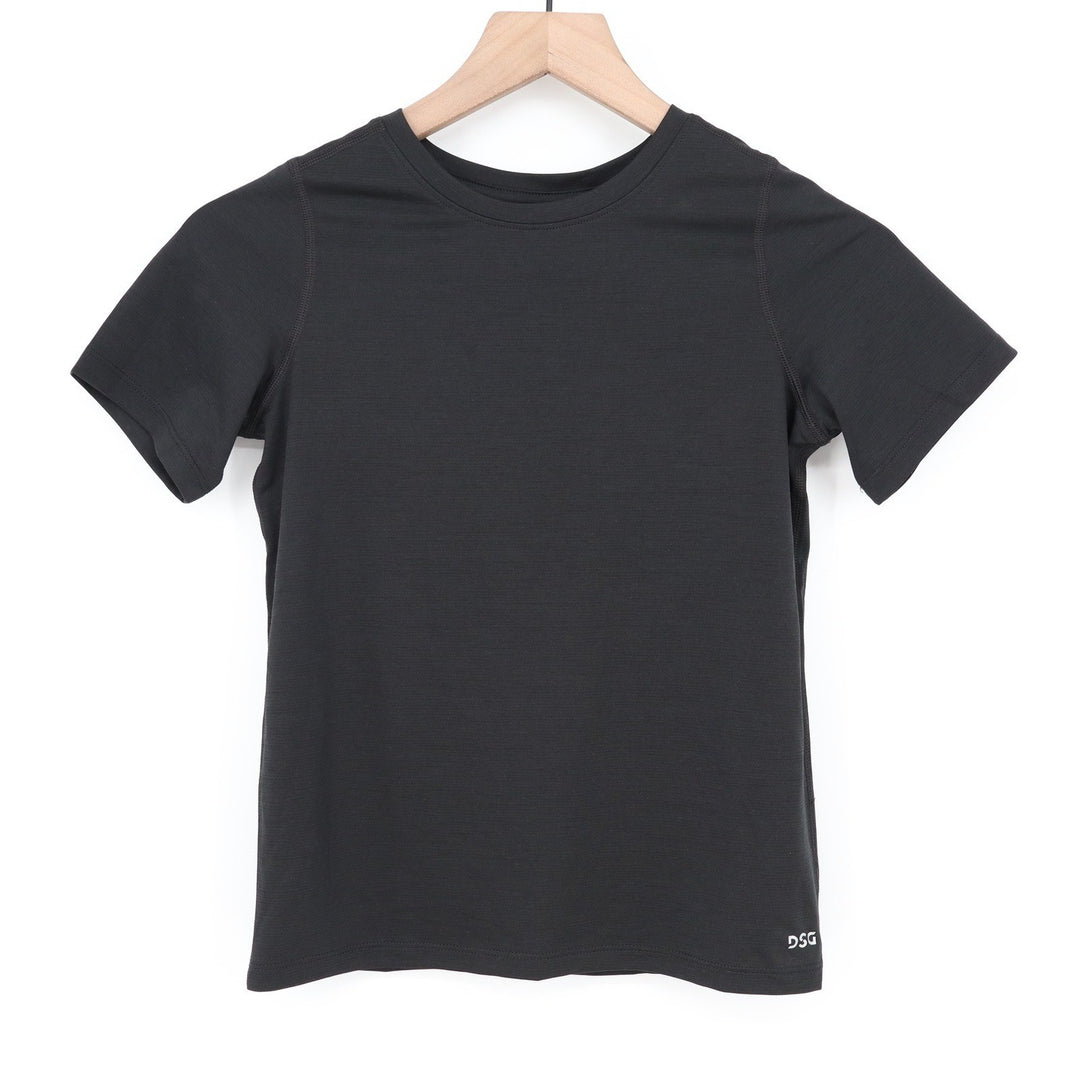 DSG Boys Movement Tee Pure Black Short Sleeve Athletic Shirt S 8-9