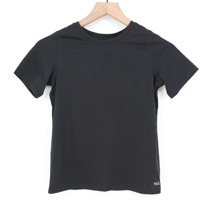 DSG Boys Movement Tee Pure Black Short Sleeve Athletic Shirt S 8-9