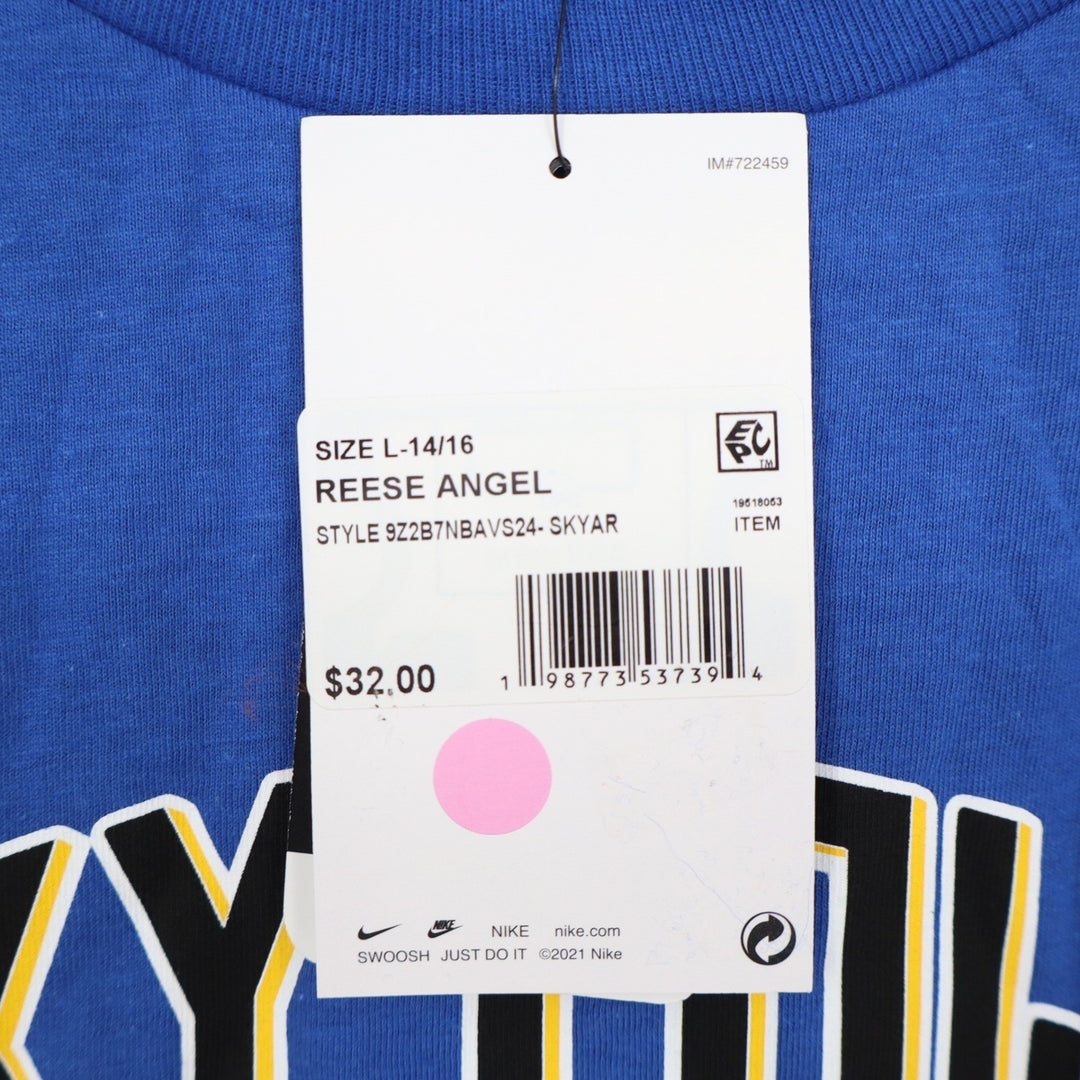 Nike Angel Reese Chicago Sky Rebel Edition Blue T-Shirt Youth L 14/16