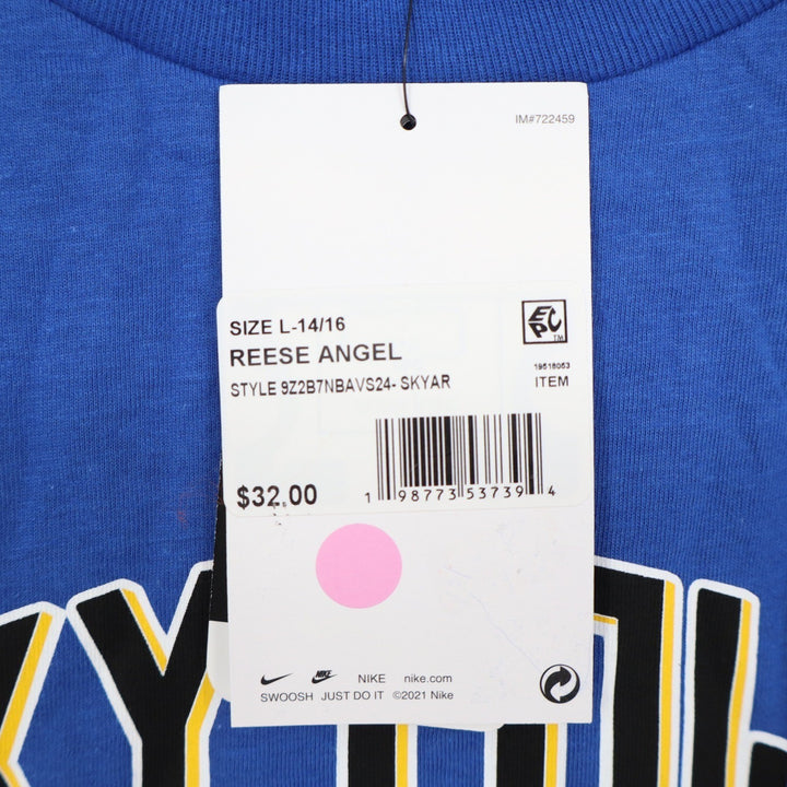 Nike Angel Reese Chicago Sky Rebel Edition Blue T-Shirt Youth L 14/16