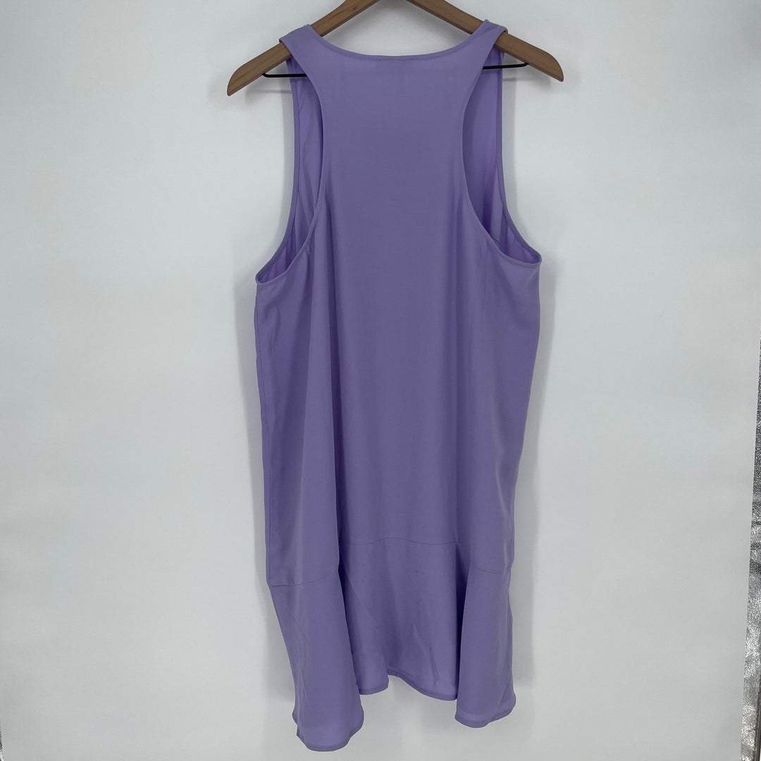 Leith Sleeveless Ruffle Hem Dress Lavender XL Lightweight Flowy