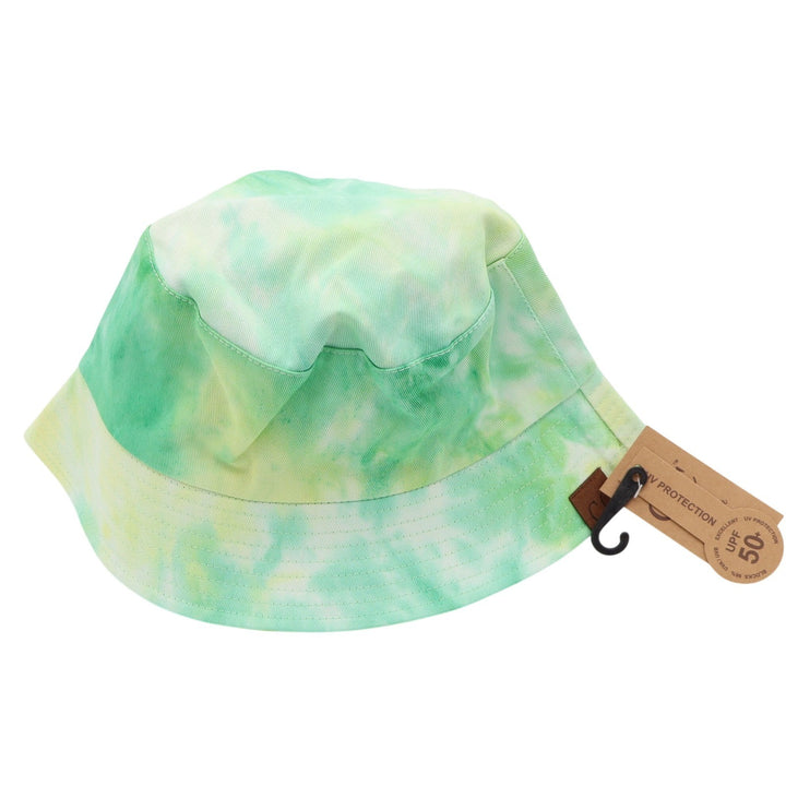 C.C Bucket Hat Womens OS ST-2176 Mint Green Tie-Dye Reversible UPF 50+ NEW