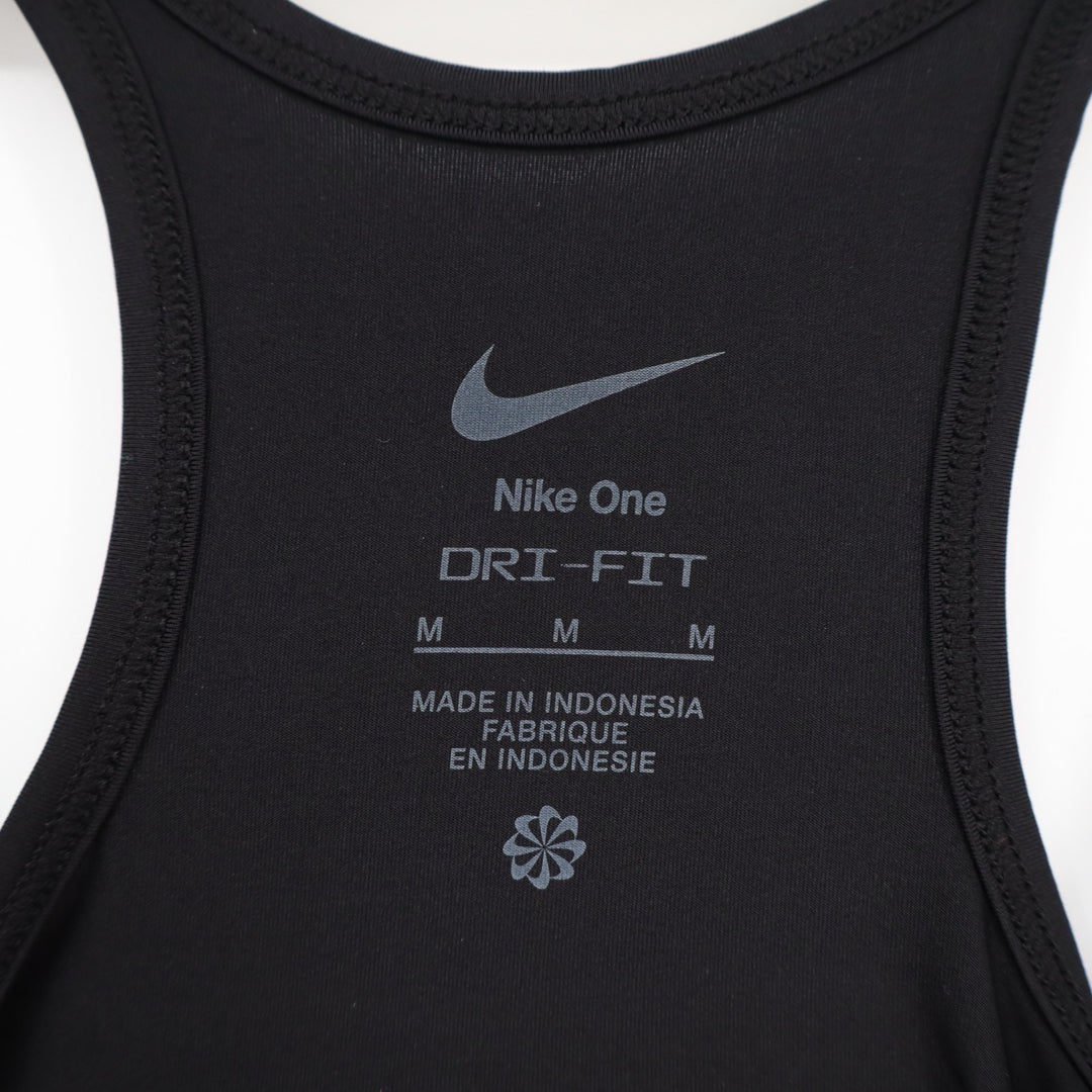 Nike One Dri-Fit Tank Top Womens Medium Black Racerback Scoop Neck Activewear