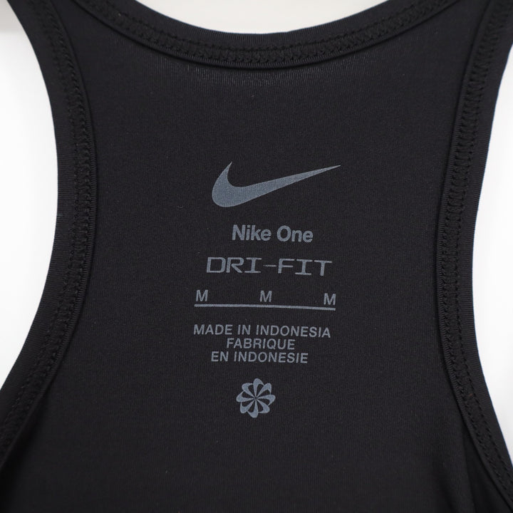 Nike One Dri-Fit Tank Top Womens Medium Black Racerback Scoop Neck Activewear