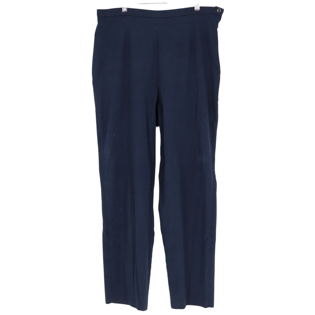 Briggs New York Ankle Pants Womens 16 Navy Blue Stretch Side Zip Straight Leg