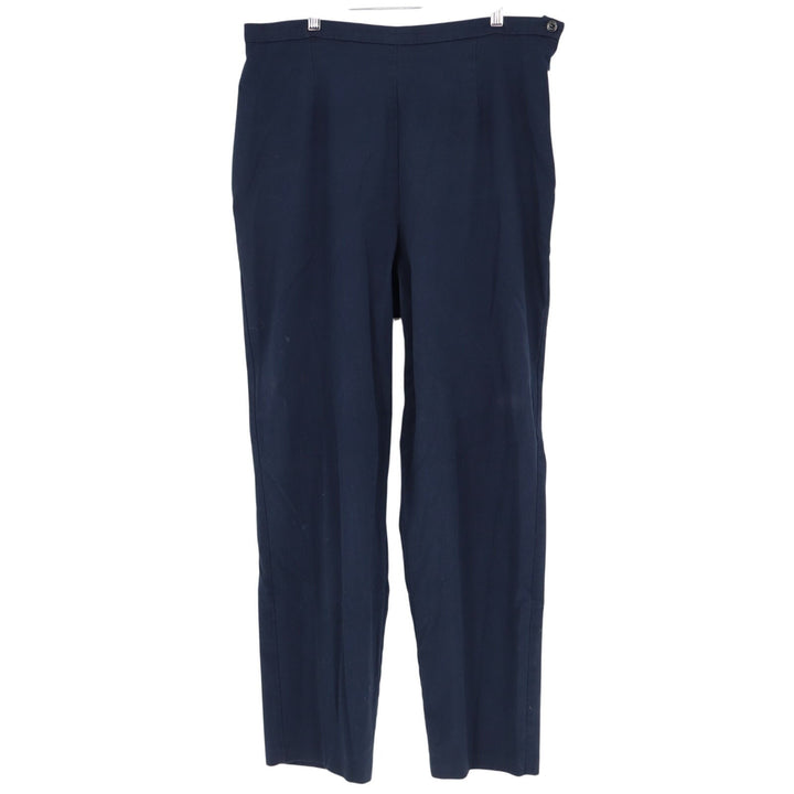 Briggs New York Ankle Pants Womens 16 Navy Blue Stretch Side Zip Straight Leg