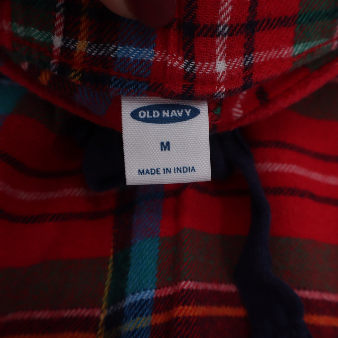 Old Navy Red Plaid Flannel Pajama Pants Drawstring Lounge Sleepwear Medium