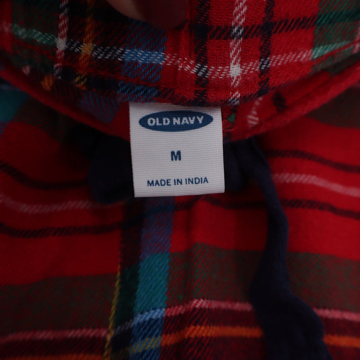 Old Navy Red Plaid Flannel Pajama Pants Drawstring Lounge Sleepwear Medium