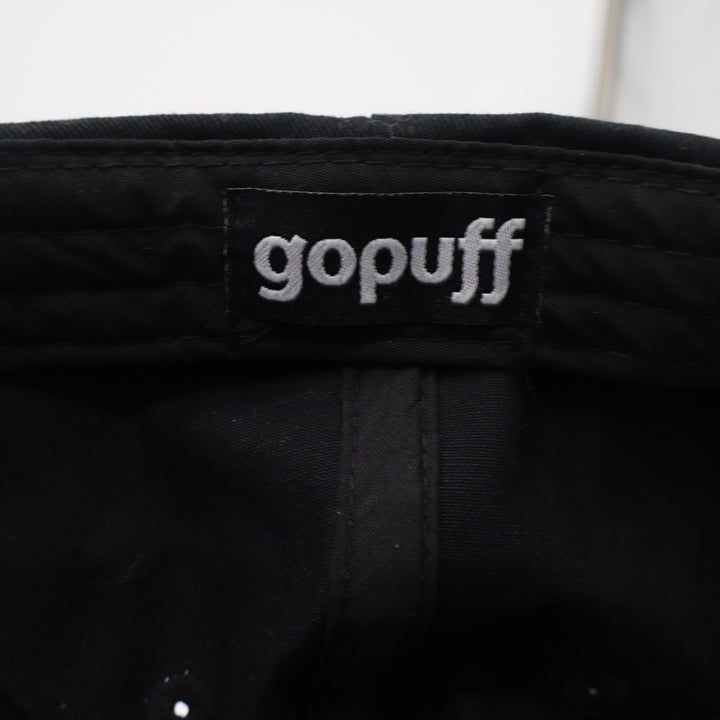 Gopuff Baseball Cap Mens Black Embroidered Logo Strapback Hat