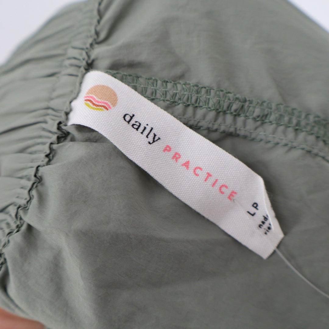 Daily Practice Anthropologie Parachute Cargo Pants Guacamole Green LP Petite NEW