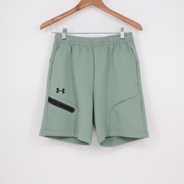 Under Armour Mens Unstoppable Fleece Shorts Sage Green Size Small NEW