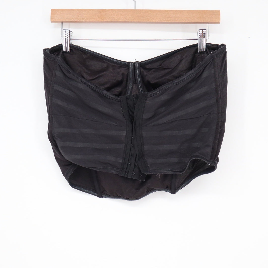 Curvation Black Strapless Underwire Bustier Corset Top 40DD Hook Eye