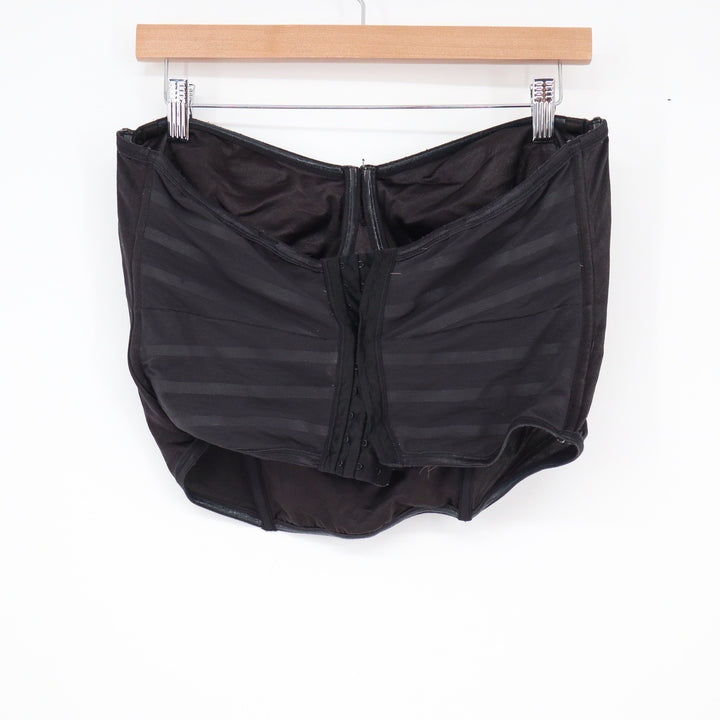 Curvation Black Strapless Underwire Bustier Corset Top 40DD Hook Eye