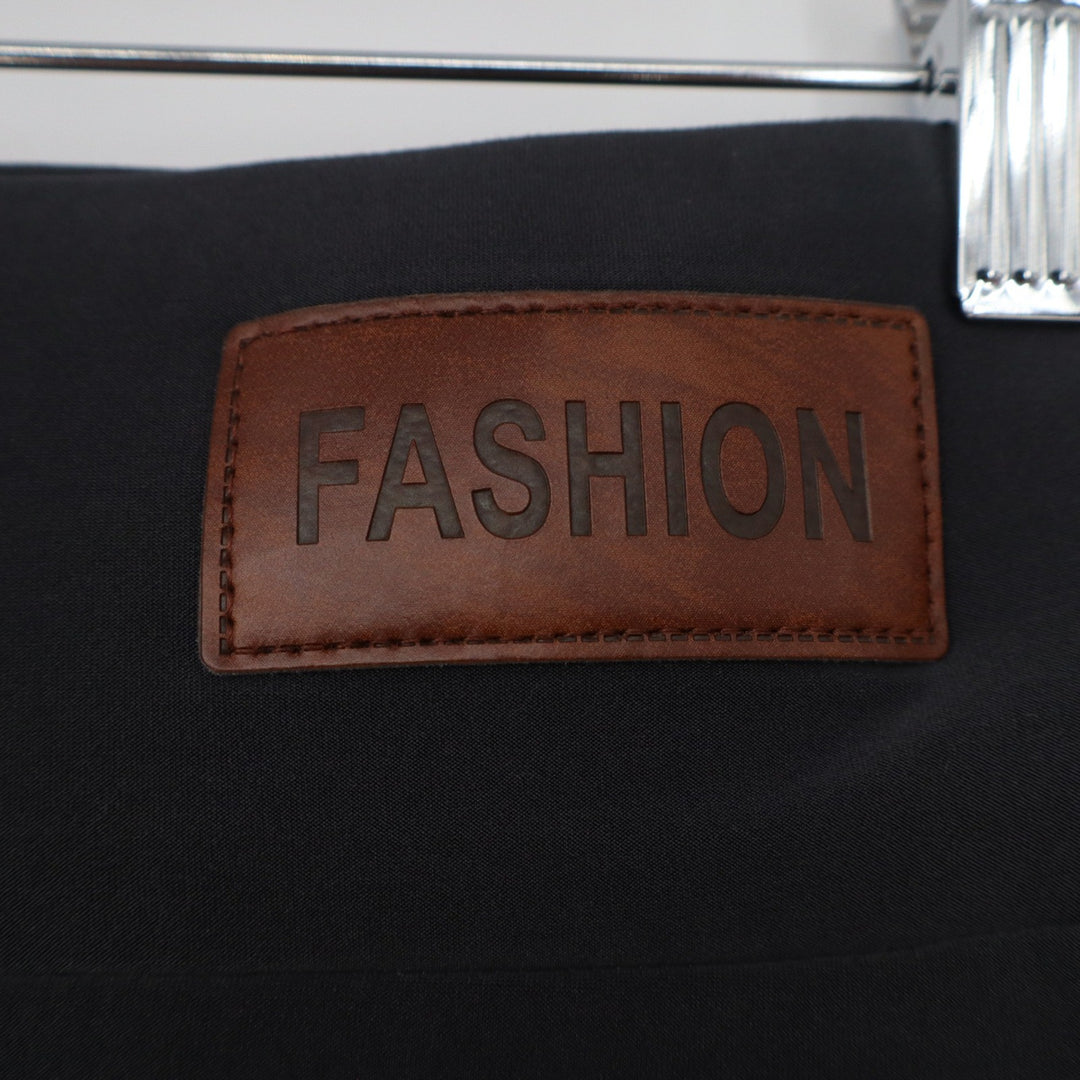 Fashion Womens Black High Waisted Logo Patch Leggings Size Medium M