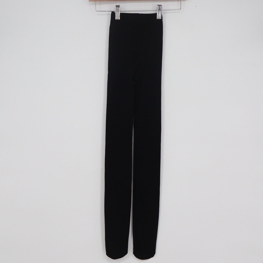 Unbranded Women's High Waisted Black Stretch Knit Full Length Leggings
