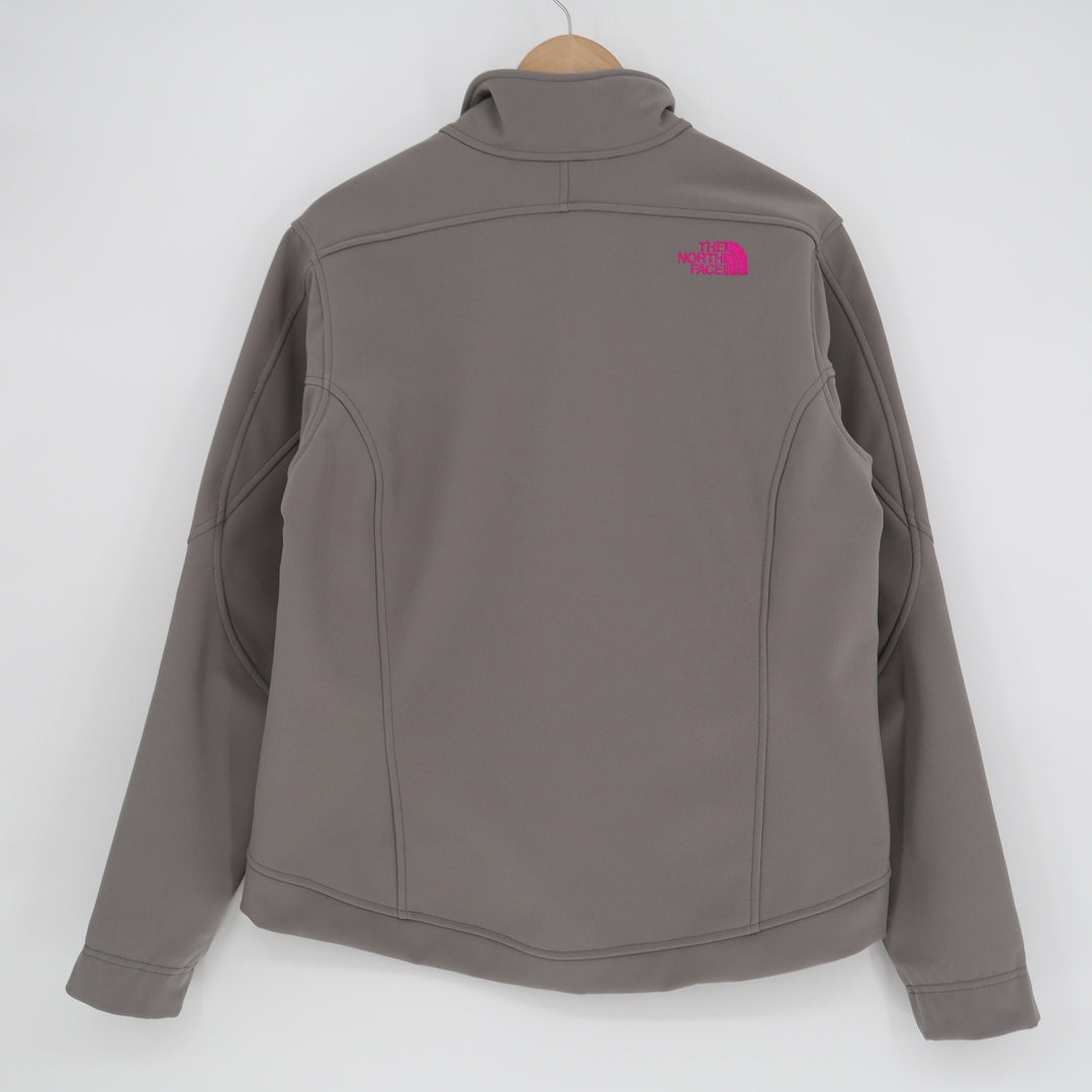 The North Face Womens Apex Bionic Softshell Jacket Grey Pink Logo Large