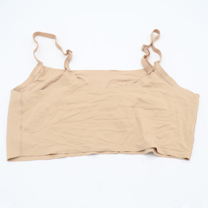 True & Co Women XL Beige Seamless Wireless Adjustable Strap Bralette