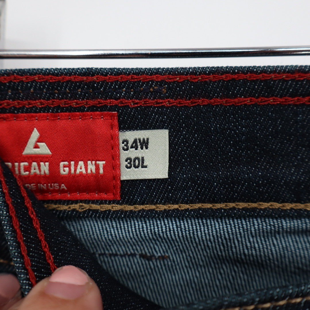 American Giant Men's Dakota Straight Pant Size 34X30 Made In USA