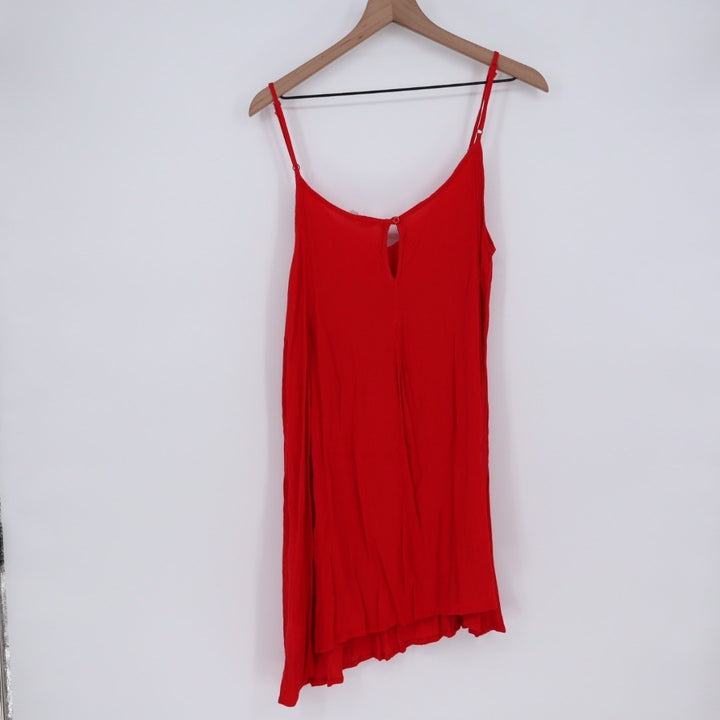 Roxy Red Cami Mini Dress Keyhole Spaghetti Straps Viscose M