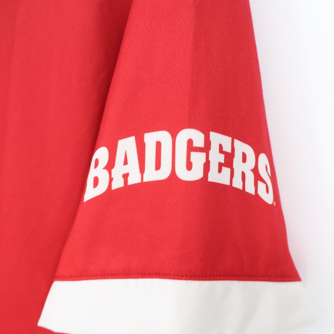 Under Armour Wisconsin Badgers Basketball Short Sleeve Hoodie Red Mens 2XL