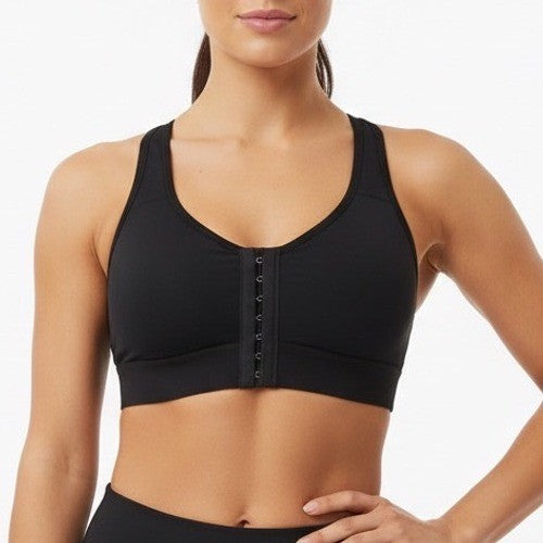Bali bralette Bra Womens 1XL Black Stretch Front Closure Wireless Full Coverage
