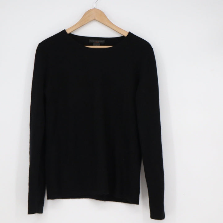 Preswick & Moore Cashmere Sweater Womens Large Black Crew Neck Long Sleeve Knit