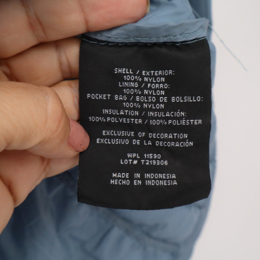 32 Degrees Heat Womens Blue Quilted Lightweight Puffer Vest Mock Neck Zip Up S