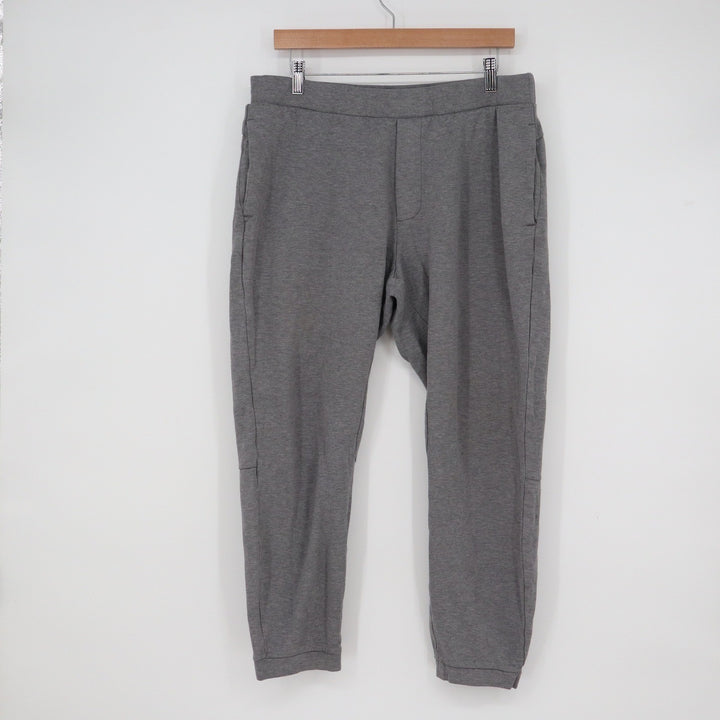 GapFit Mens Heather Gray Tapered Joggers Sweatpants Zip Pocket Large