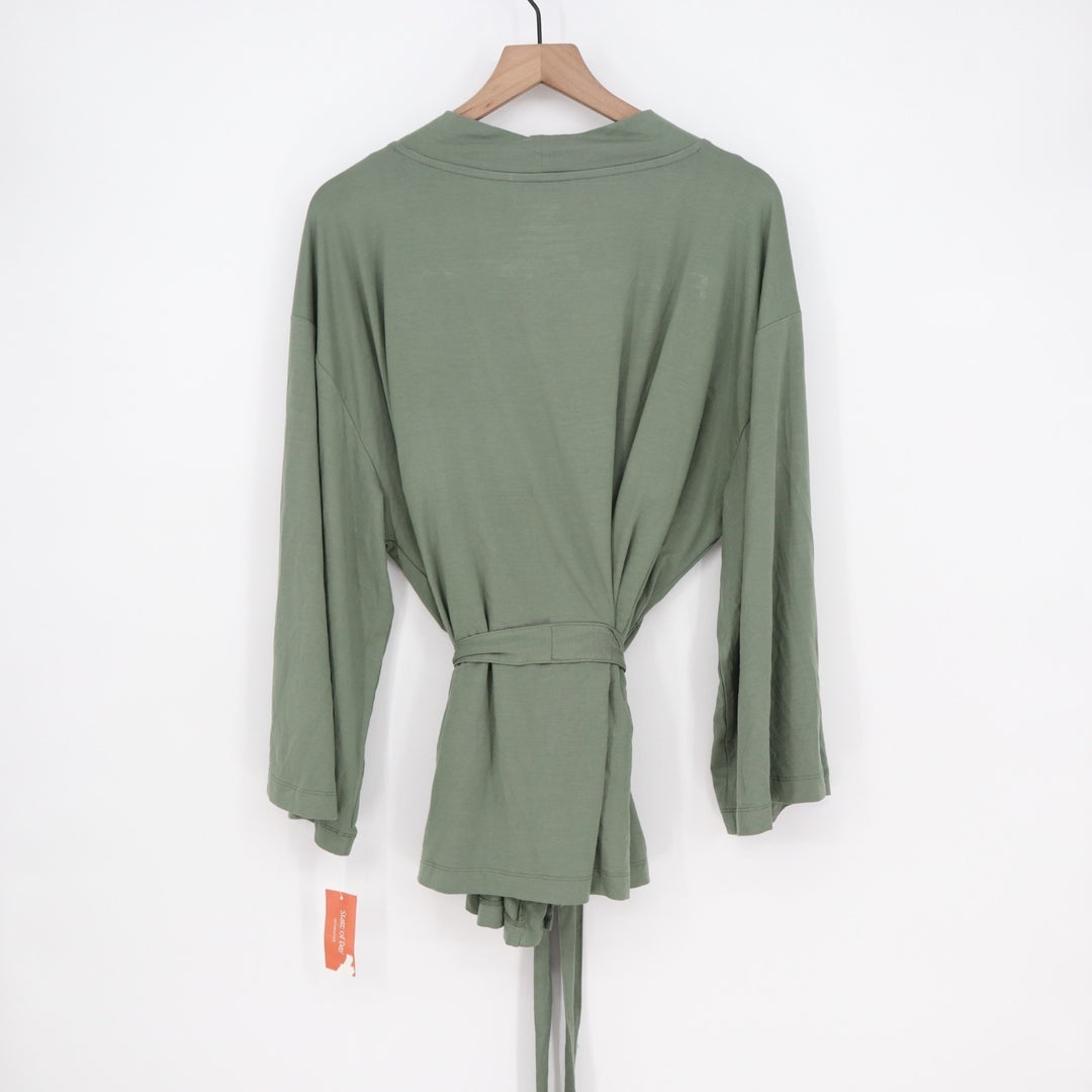 State of Day 2-Piece Pajama Set Womens 2XL Organic Green Fluid Knit Stretch
